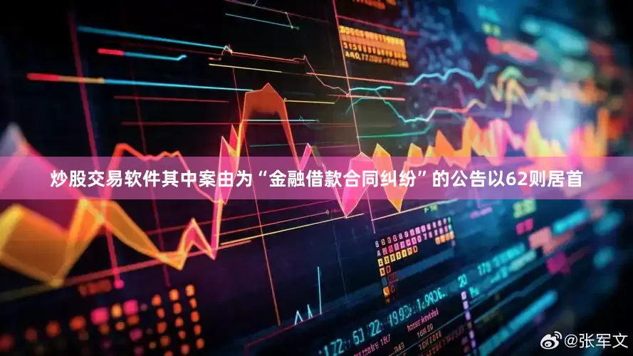 炒股交易软件其中案由为“金融借款合同纠纷”的公告以62则居首