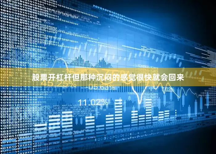 股票开杠杆但那种沉闷的感觉很快就会回来